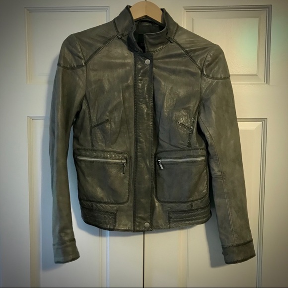 Esprit Genuine Leather Moto Jacket - Picture 3 of 7